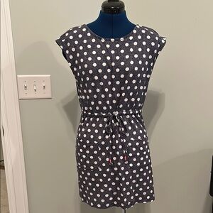 Boden Blue Sheath Dress with Cap Sleeves and Crew Neck